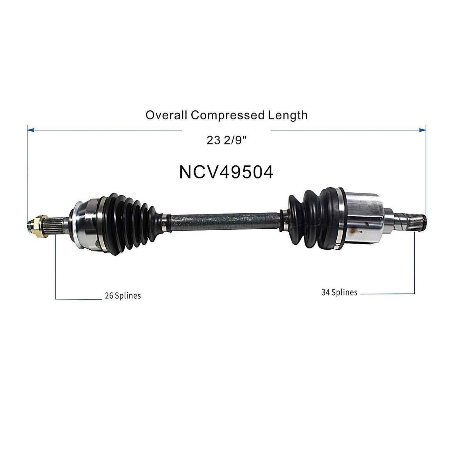 31-60-7-514-479 Front Left CV Axle Shaft Assembly Compatible with 2002-2008 Cooper CV Joint Replace 31-60-7-574-852 19361469 11350126 11827369 66-9279 66-9326 60-9279 60-9326 14157N 78330 NCV49504
