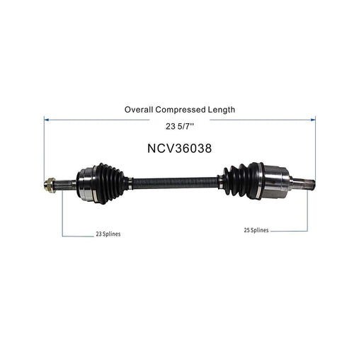 Front Right CV Axle Shaft Assembly Compatible with Honda Models 1988-1991 CRX/Civic CV Joint Replace 20870322 66-4017 60-4017 10231N 80-3150 91674 94-6036 95-6122 HO-8-8553 HO-8072 19342752