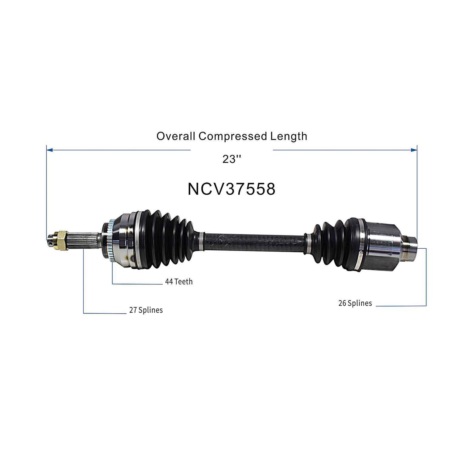 495002C110 495002C112 Front Right CV Axle Shaft Assembly Compatible with Hyundai Model 2003-2008 Tiburon Replace 495002C112SJ 19361442 11350073 88257 949334 958435 663463 603463 10799N HY8098
