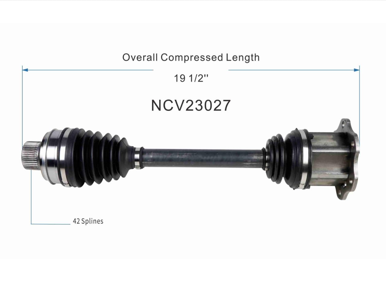 Maxfavor CV Eje delantero apto para 2013 2014 2015 2016 2017 Audi Q5 CV Eje Premium Plus Sport Utility 4 puertas 2.0L L4, conjunto de eje CV Eje delantero Conductor (derecho o izquierdo)