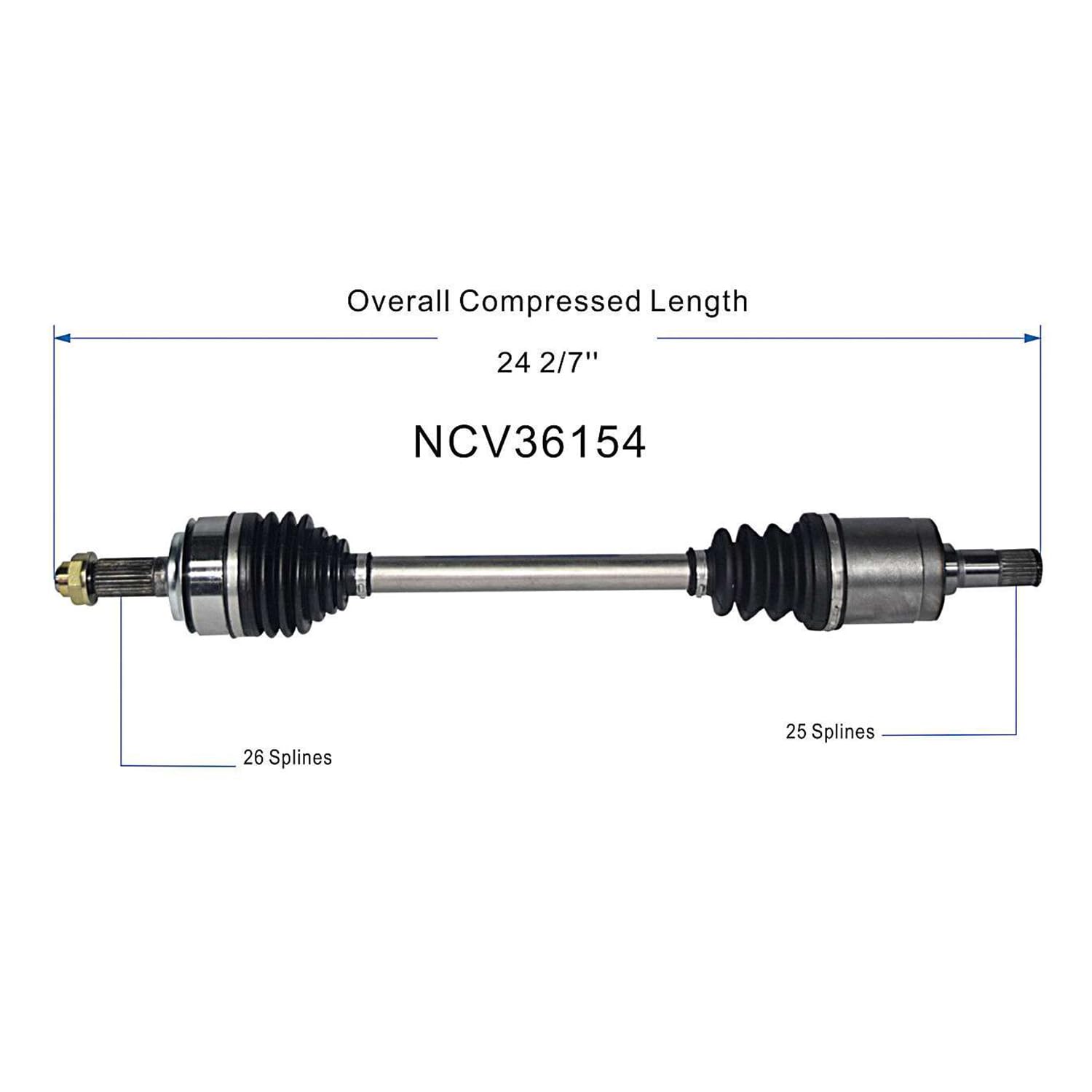 Front Left CV Axle Shaft Assembly Compatible with Honda Models 2012 Civic HF, EX-L, LX, EX, DX Japan Built FWD Auto Trans CV Joint Replace 44306TR0J01 44306-TR0-J00 44306-TR0-J01 80-9846 44306TR0J00