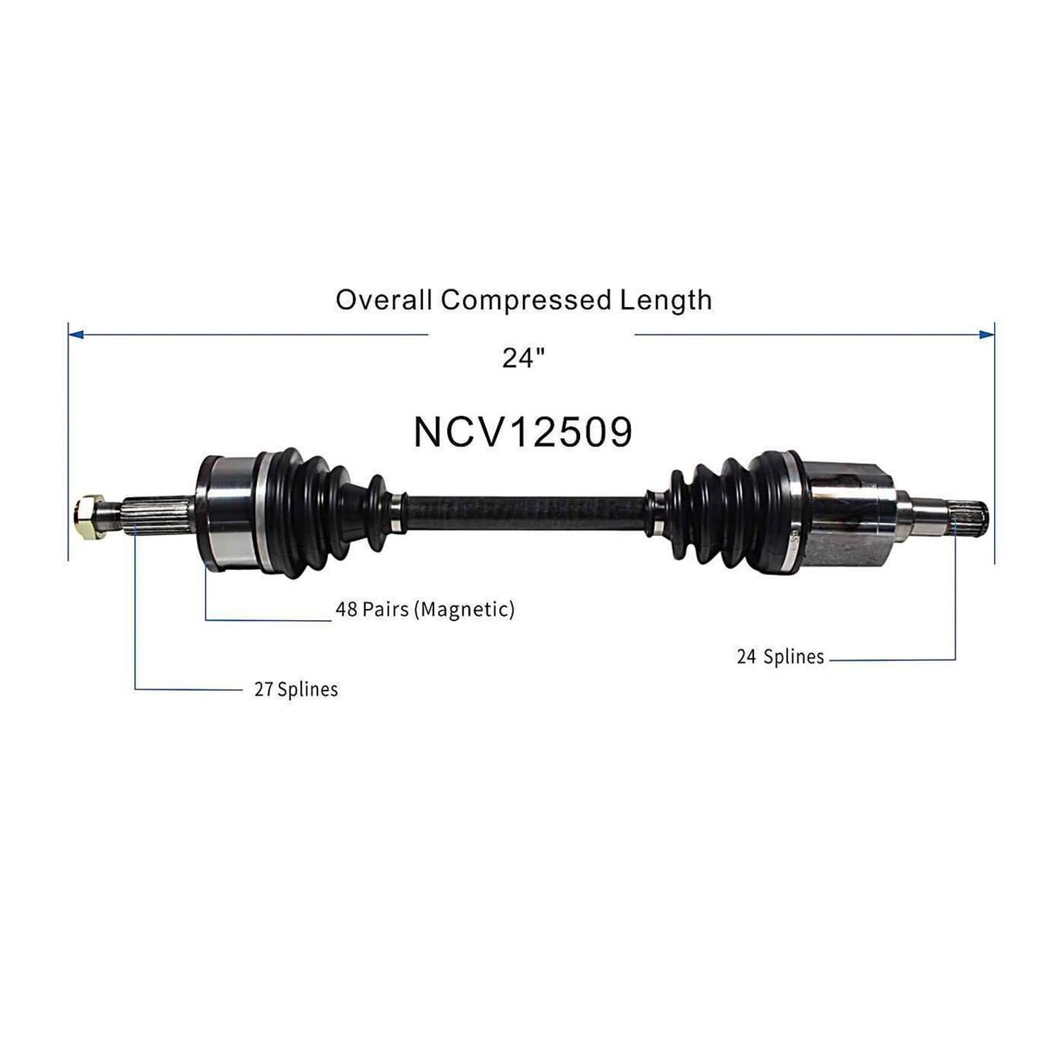 Maxfavor CV Axle Shaft Assembly fit for 2005-2022 Chrysler 300, Dodge Challenger 2017-2019 / Charger 2007-2022 / Magnum 2005-2008, CV Axle Front Passenger Driver (Right Left) Side