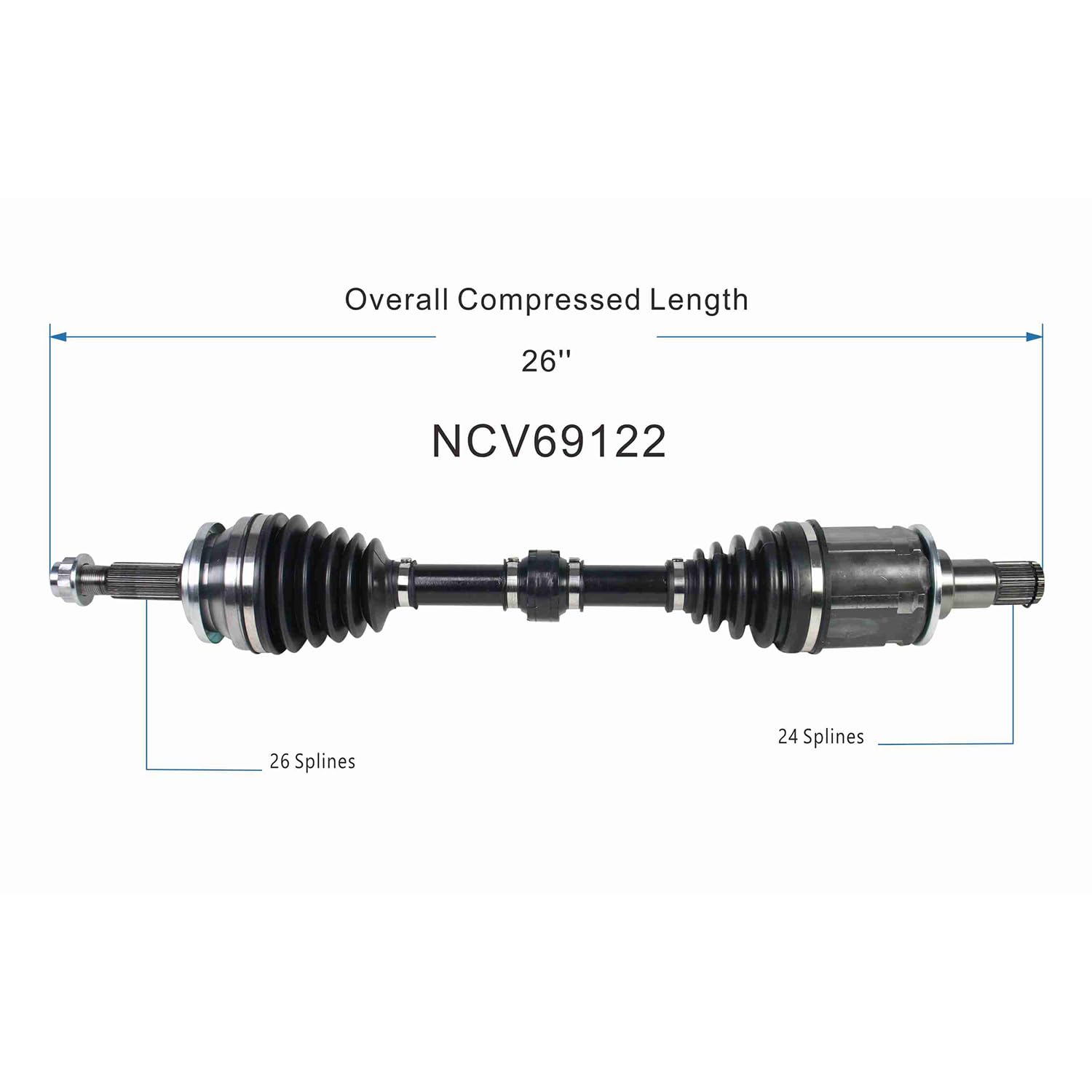 Front Left CV Axle Shaft Assembly Compatible with Toyota Models 2019-2024 Avalon 2019-2024 RAV4 2019-2024 Camry CV Joint Replace 43420-33330 12153288 15233N 90854 TO-8432 43420-06B30