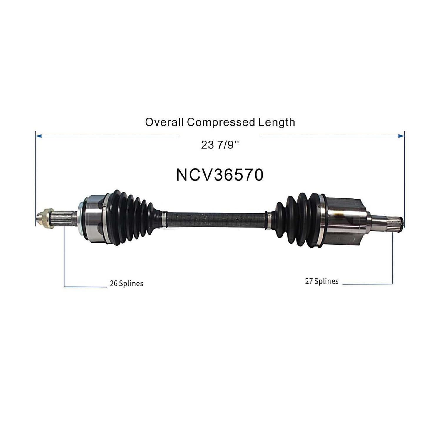 Front Left CV Axle Shaft Assembly Compatible with Honda Models 2006 2007 2008 2009 2010 2011 Civic Drive Side CV Joint Replace 44306-SNA-N00 44306-SNE-A21 44306SNAN00 44306SNEA21 91392 80-3255 60-4234