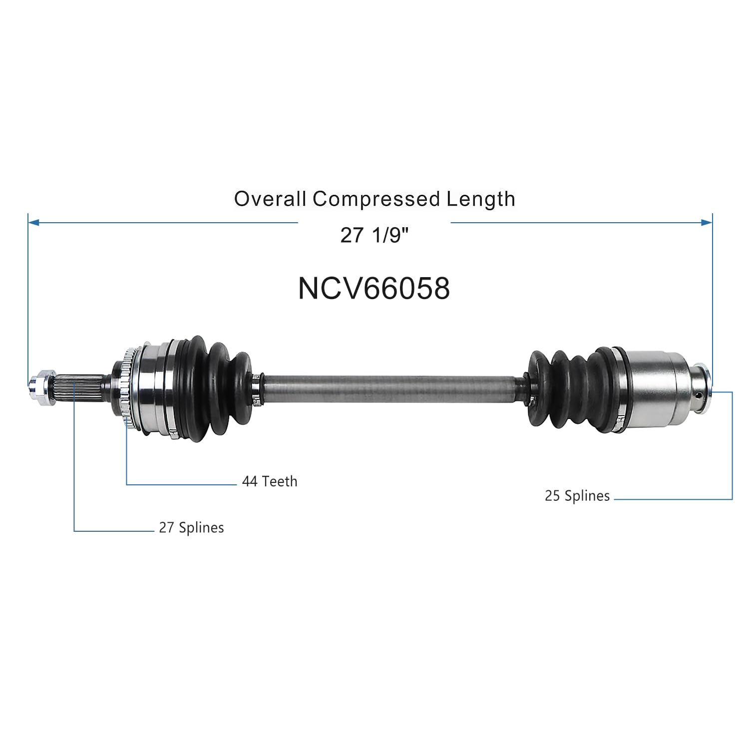 MAXFAVOR Pair(2) Front CV Axle Joint Shaft Assembly Compatible with 2004 Subaru Impreza H4 2.5L Manual Trans, Driver & Passenger(Left Right)