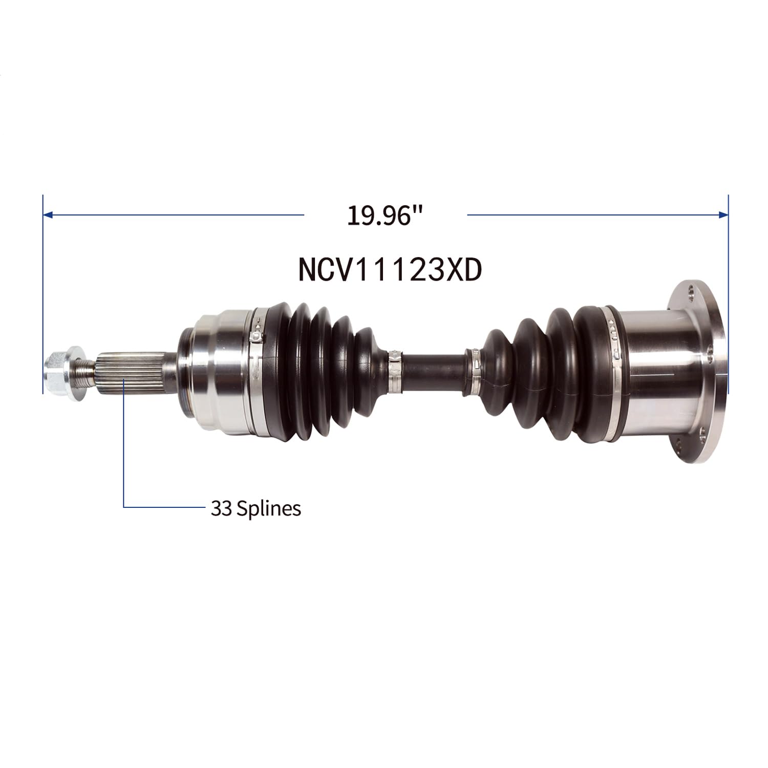 Front Pair CV Axle Shaft Assembly Compatible with Ford Models 95-04 F-150 97-02 Expedition 1995-99 F-250 Fit for Lincoln Models 1998-02 Navigator Front Drive & Passenger CV Joint Replace NCV11123