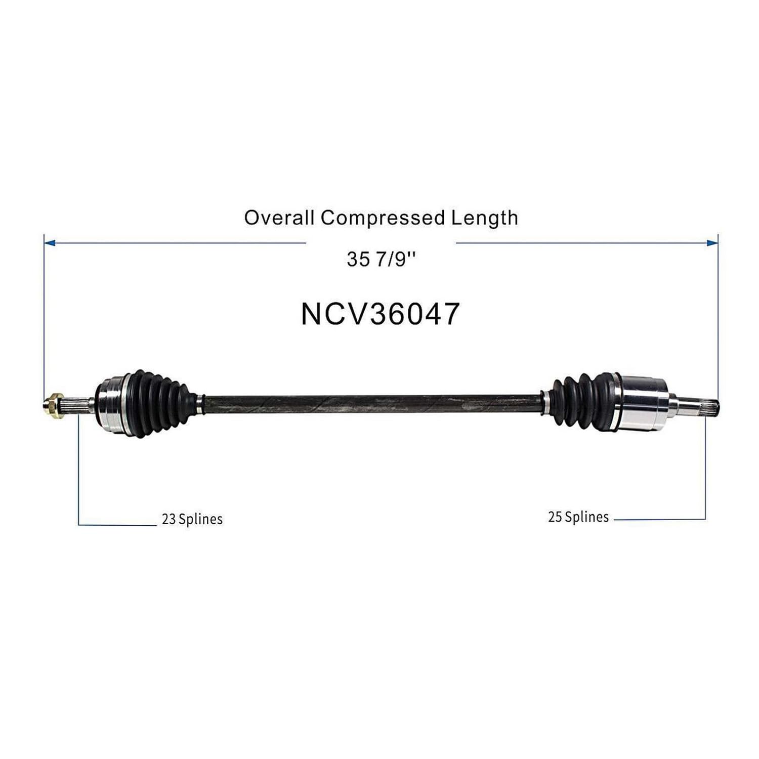 Front Left CV Axle Shaft Assembly Compatible with Honda Models 1988 Civic Base DX SE FWD 1988 Civic Base DX CX Si FWD 1988 1989 1990 1991 CRX HF FWD Drive Side CV Joint Replace 19342833 20870388