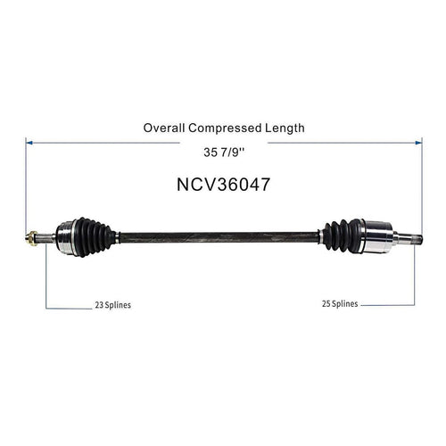 Front Left CV Axle Shaft Assembly Compatible with Honda Models 1988 Civic Base DX SE FWD 1988 Civic Base DX CX Si FWD 1988 1989 1990 1991 CRX HF FWD Drive Side CV Joint Replace 19342833 20870388