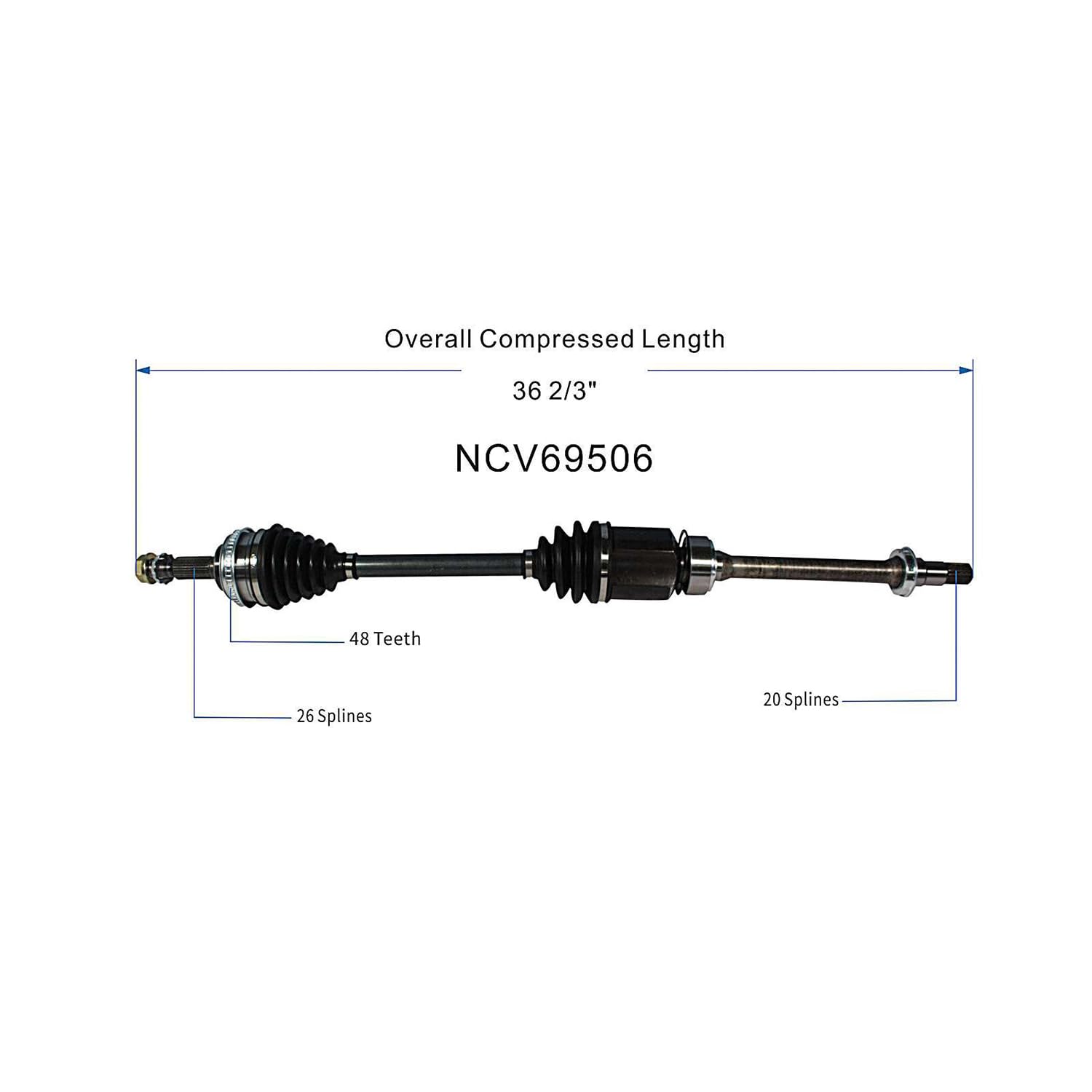 Front Right CV Axle Shaft Assembly Compatible with 1992-2001 Camry L4-2.2L FWD 1999-2001 Solara L4-2.2L FWD CV Joint Replace 43410-06020 43410-06050-84 43410-06050 43410-06060-84 43410-06010