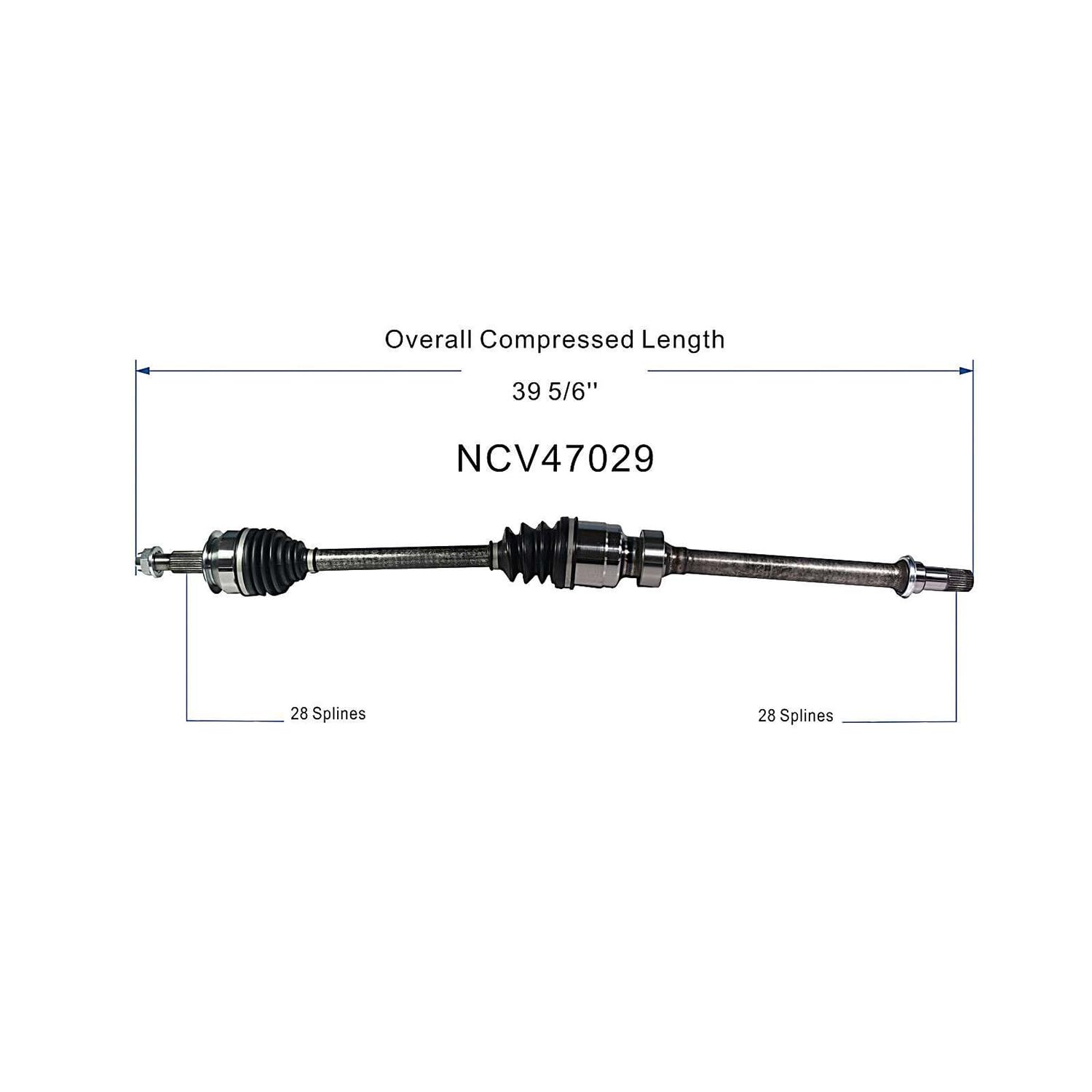 Front Right CV Axle Shaft Assembly Compatible with Mazda Models 2014-2018 3 CV Joint Replace GDC3-25-50X 14895N 14958N MZ-8235 MZ-8239 FTC3-25-50X