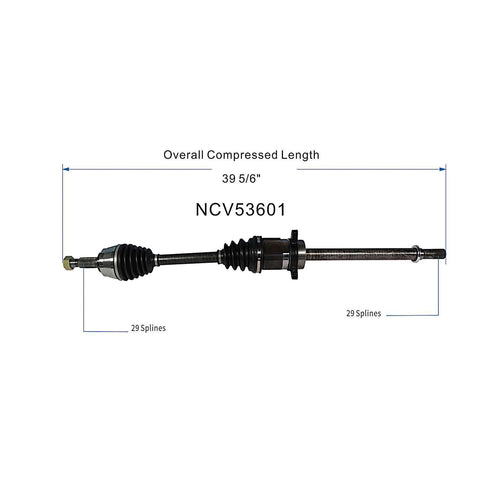 39100CA100 39100CC20A Front Right CV Axle Shaft Assembly Compatible with Model 2003-2007 Murano Replace 39100CC20B 606245 B10347N 93789 19342896 20871013 666245 945074 955297 NI8205