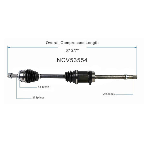 Front Right CV Axle Shaft Assembly Compatible with 1998-2001 Altima FWD Auto Trans CV Joint Replace 39100-0Z815 39100-9E105 39100-9E115 15870398 66-6171 60-6161 60-6171 B9754N 80-4588 39100-0Z805
