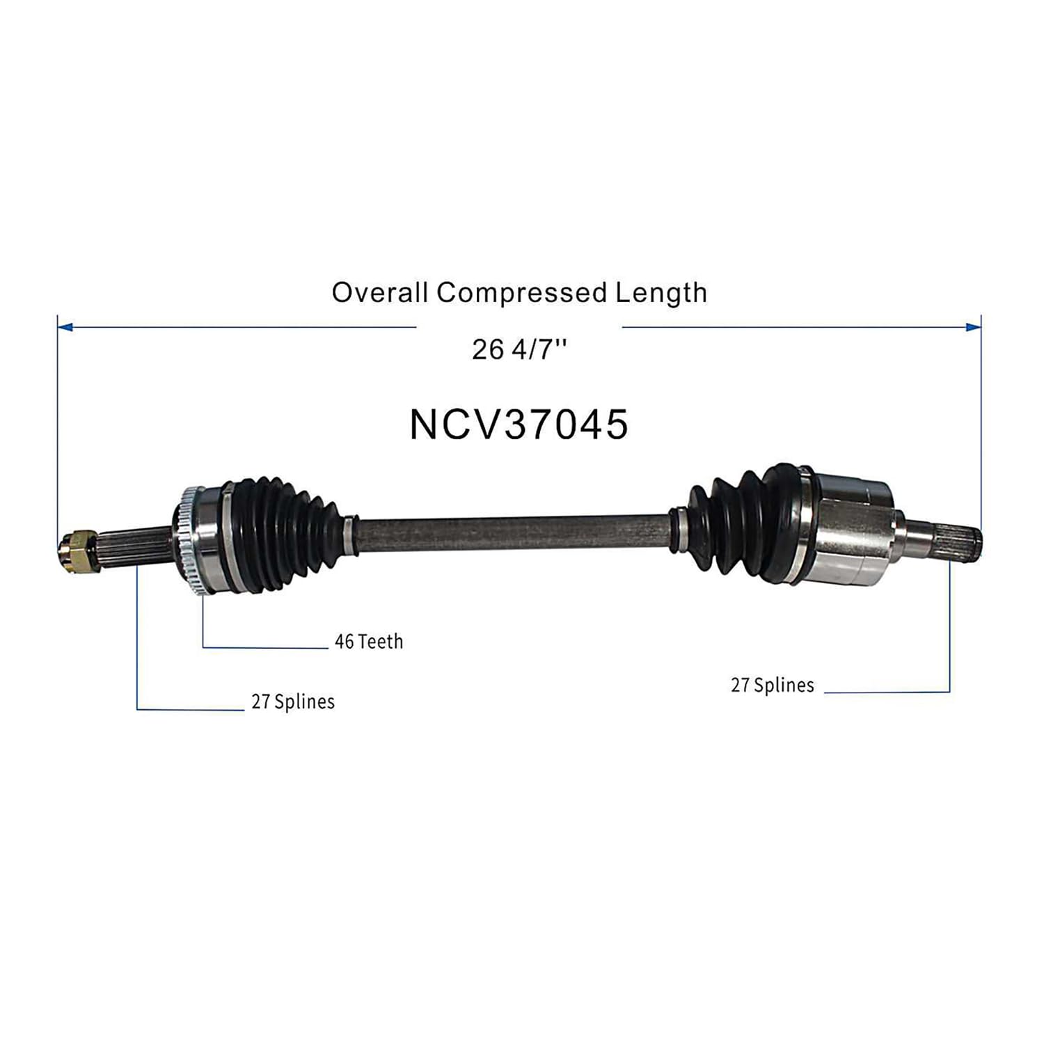Front Pair CV Axle Shaft Assembly Compatible with Hyundai Models 2009-2012 Elantra Touring CV Joint Replace 49500-2H112 49500-2L110 88415 HY-8264 14542N 60-3524 HY-8117 10218N 19342571 49500-2H111
