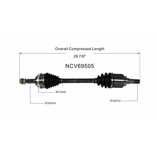 Front Left CV Axle Shaft Assembly Compatible with 1992-2001 Camry L4-2.2L FWD 1999-2001 Solara L4-2.2L FWD CV Joint Replace 43420-06020 43420-06050-84 43420-06050 43420-06060-84 43420-06010