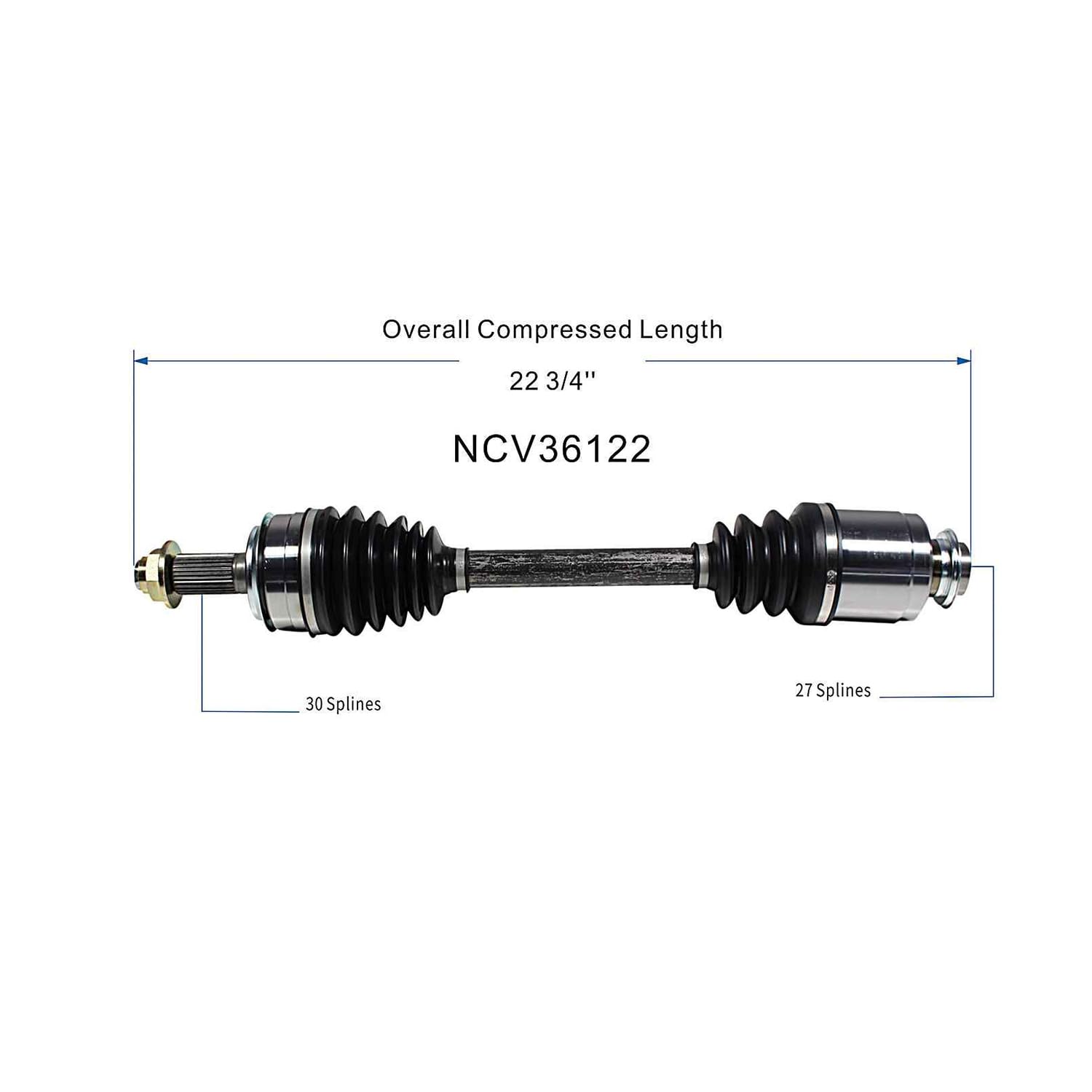 Maxfavor CV Axle Front Right Fit for Honda Accord 2008-2017, Civic 2014, Acura TSX 2009-2014 1.8L 2.4L, FWD Auto CVT Trans & Auto Trans & Manual Trans, CV Axle Joint Shaft Assembly Front Driver Side