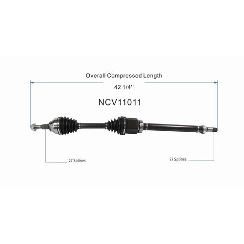 Front Right CV Axle Shaft Assembly Compatible with Ford Models 2015-2018 Edge Fit for Lincoln Models 2016-2018 MKX CV Joint Replace F2GZ-3B436-F F2GZ-3B436-J F2GZ-3B436-AG F2GZ-3B436-F F2GZ-3B436-AG