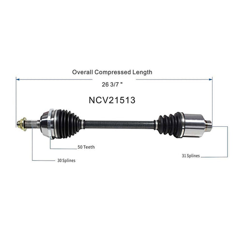 Front Pair CV Axle Shaft Assembly Compatible with 1991-1995 Legend V6 3.2L CV Joint Replace 44011-SP0-953 44011-SP0-C51 44010-SP0-952 44010-SP0-953 20870327 66-4072 60-4072 B8024N 44011-SP0-952
