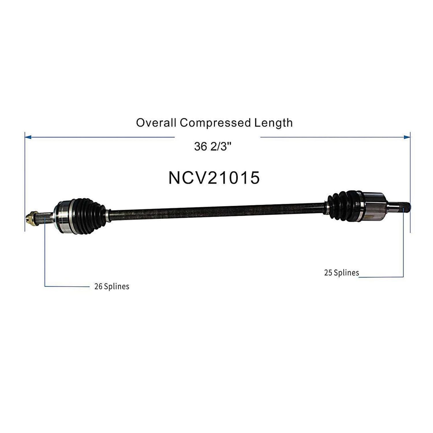 Front Right CV Axle Shaft Assembly Compatible with Acura Models 2014 ILX Hybrid Fit for Honda Models 2011-2015 CR-Z/Civic Hybrid CV Joint Replace 91241 HO-8419 11827175 14207N 44305-TT1-A01