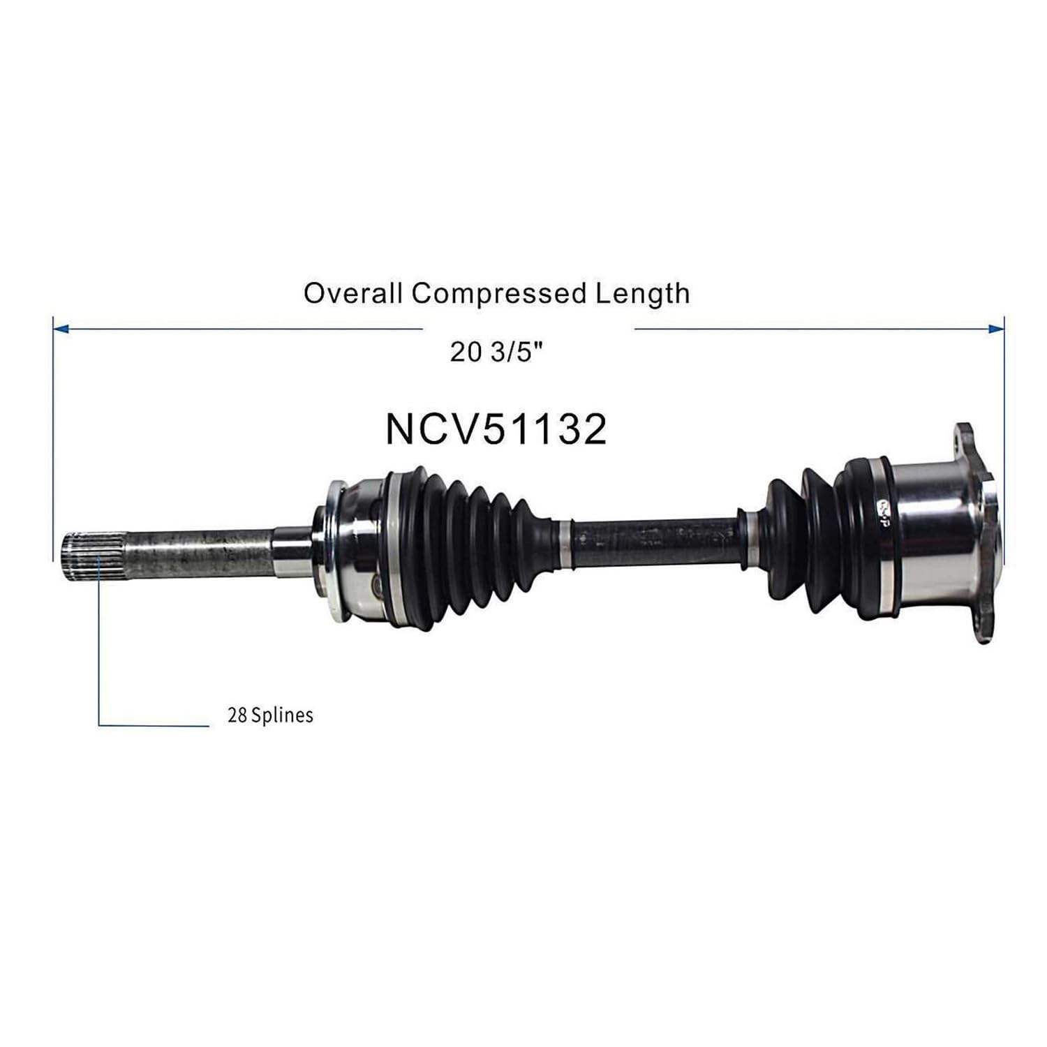 Front Right CV Axle Shaft Assembly Compatible with 1997,1999-2004 Montero Sport 1999-2000 Montero 1992-1996 Montero LS, SR, Base 1992-1993 Montero LS, RS, SR CV Joint Replace MR357714 MR276860