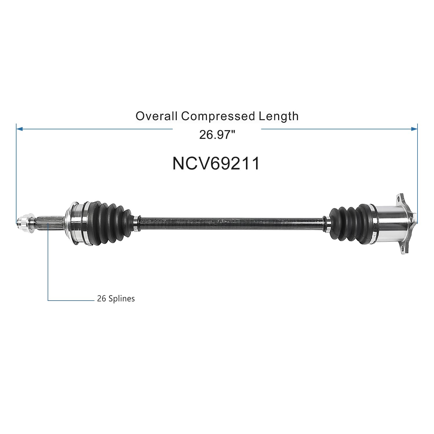 MAXFAVOR Pair(2) Rear CV Axle Joint Shaft Assembly Compatible with 2010-2015 RX450h V6 3.5L, FWD & AWD Left and Right Side