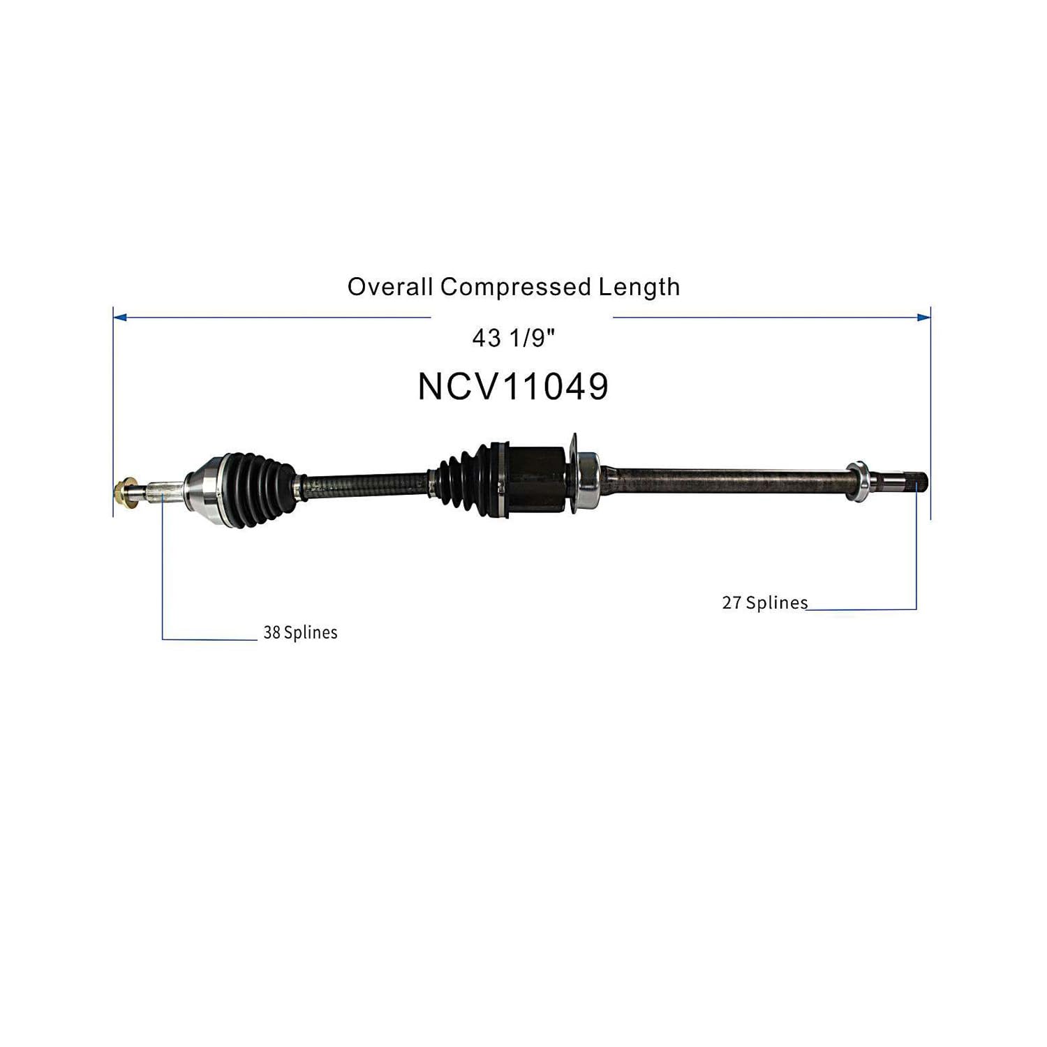 Maxfavor FWD CV Axle Joint Shaft Assembly Compatible with 2014 2015 2016 2017 2018 2019 Ford Explorer, XLT Limited Base Sport Utility 4-Door 3.5L V6, CV Axle Front Right (Passenger) Side