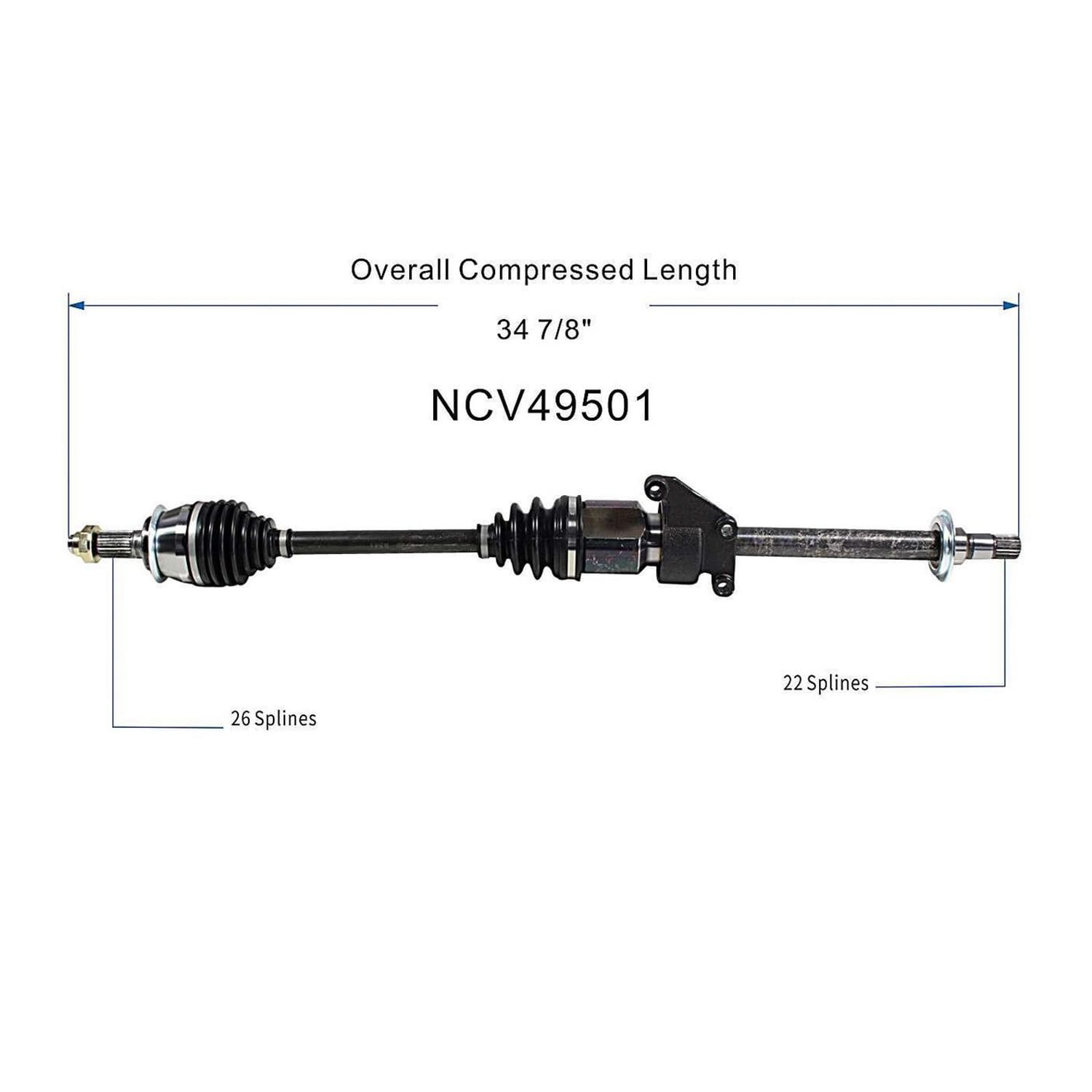 Front Right CV Axle Shaft Assembly Compatible with 2002-2004 Cooper Naturally Aspirated FWD Manual Trans CV Joint Replace 31-60-7-518-238