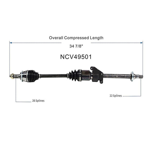 Front Right CV Axle Shaft Assembly Compatible with 2002-2004 Cooper Naturally Aspirated FWD Manual Trans CV Joint Replace 31-60-7-518-238