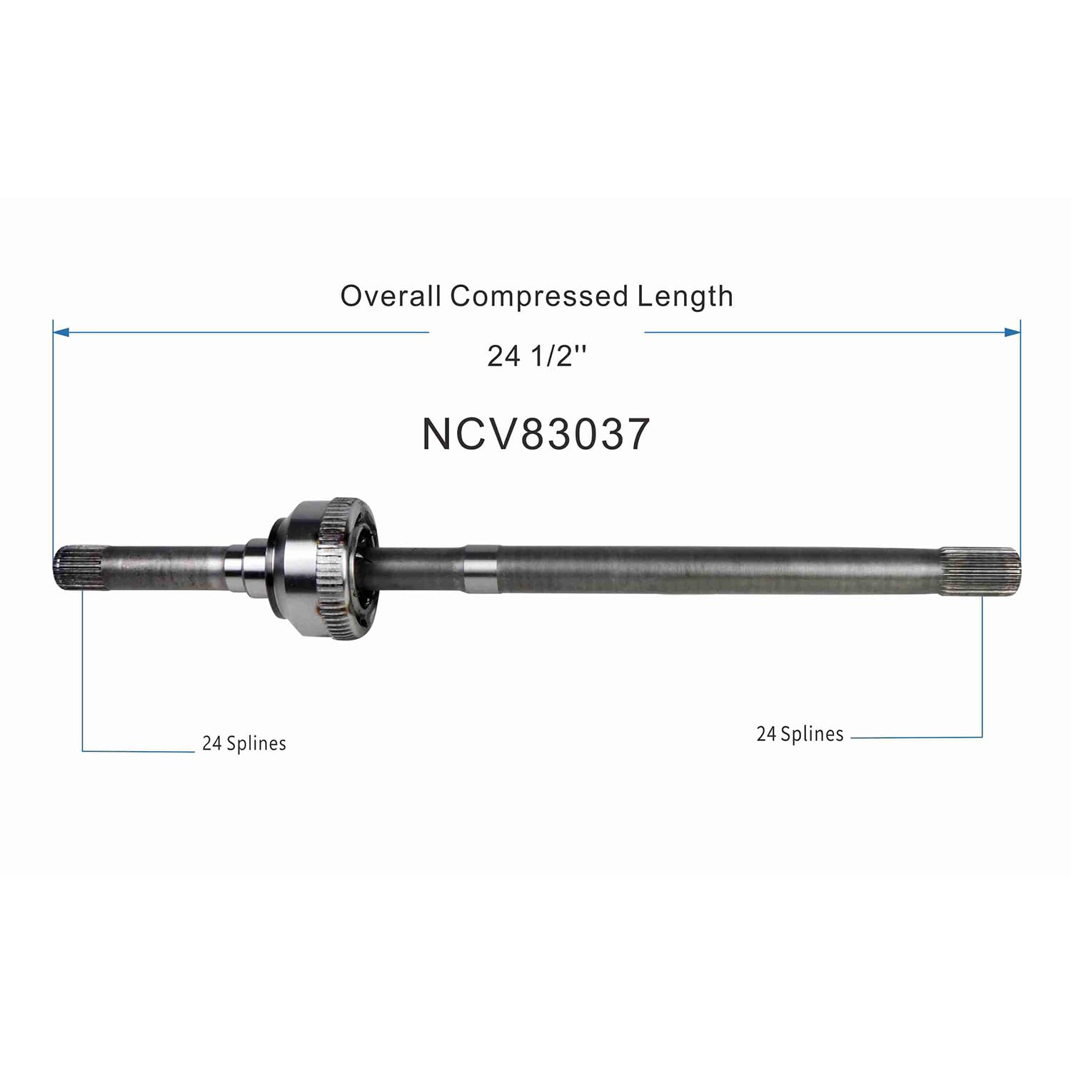 Front Right CV Axle Shaft Assembly Compatible with Land Rover Models 1994-1999 Discovery/Defender CV Joint Replace TDB-000180 TDB-500280 38263 RV-8007 80-0512 B17228N FTC-3146