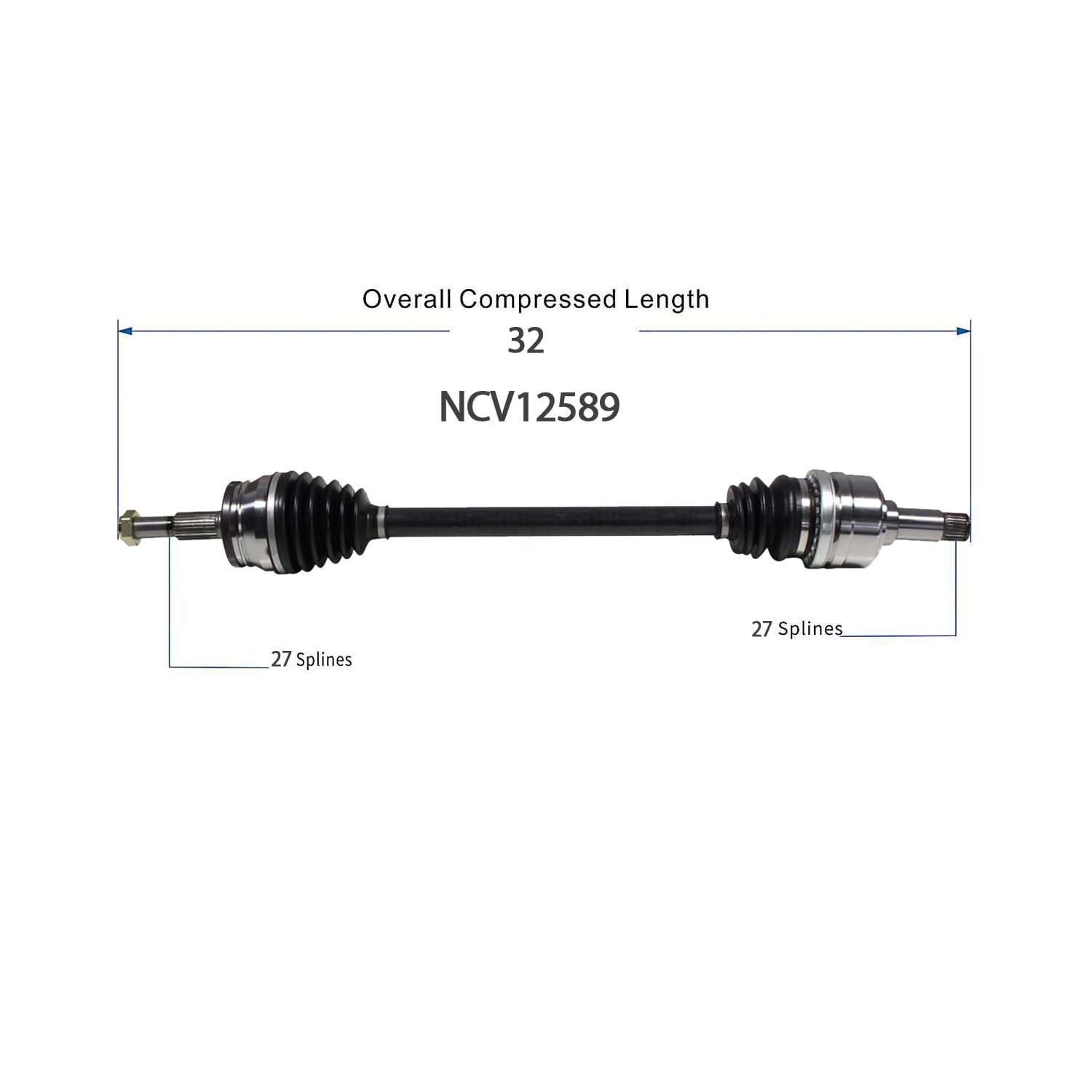 Maxfavor RWD/AWD CV Axle Joint Shaft Assembly Compatible with 2005 2006 2007 2008 2009 2010 Chrysler 300, S LX Limited Touring Base Signature Series Touring 3.5L V6, CV Axle Rear Right Side