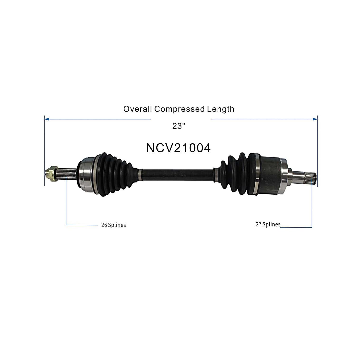 Front Right CV Axle Shaft Assembly Compatible with 1986-1989 Integra FWD CV Joint Replace 20870496 66-4024 60-4024 7050N 80-1001 94572 94-6152 95-6129 HO-8-8548 HO-8060 19343065