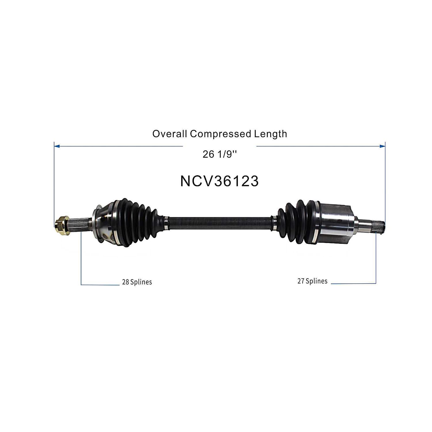 Front Left CV Axle Shaft Assembly Compatible with Compatible with Honda Models 2002-2007 Accord 2002-2006 CR-V CV Joint Replace 44306-S9A-N00 44306-SCA-E00 44306-SDA-A51 44306-SDC-A51 44306-S9A-000