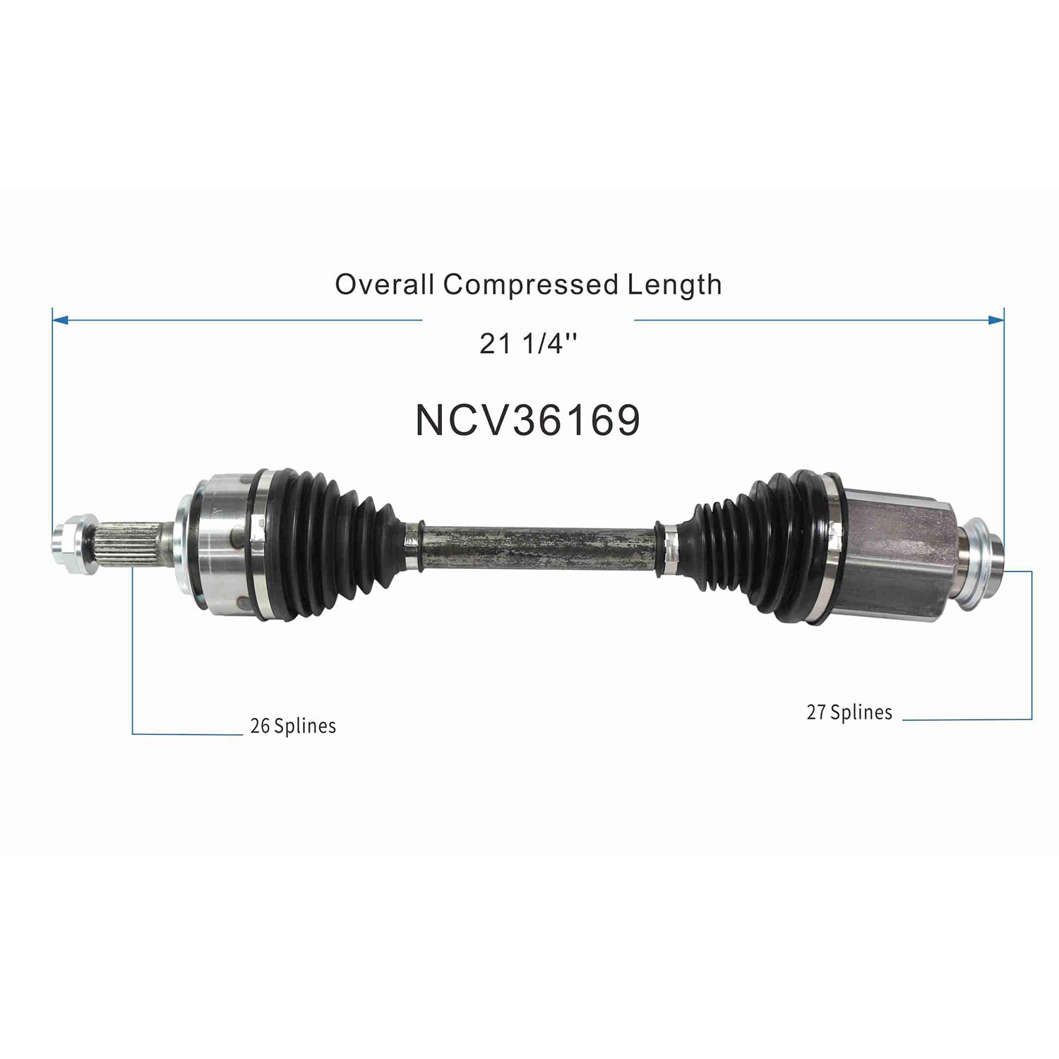 Front Right CV Axle Shaft Assembly Compatible with Honda Models 2016 2017 2018 2019 2020 Civic LX L4-2.0L FWD Manual Trans Passenger Side CV Joint Replace 44305-TBA-A51 44305-TBA-A01 HO-8540 HO-8550