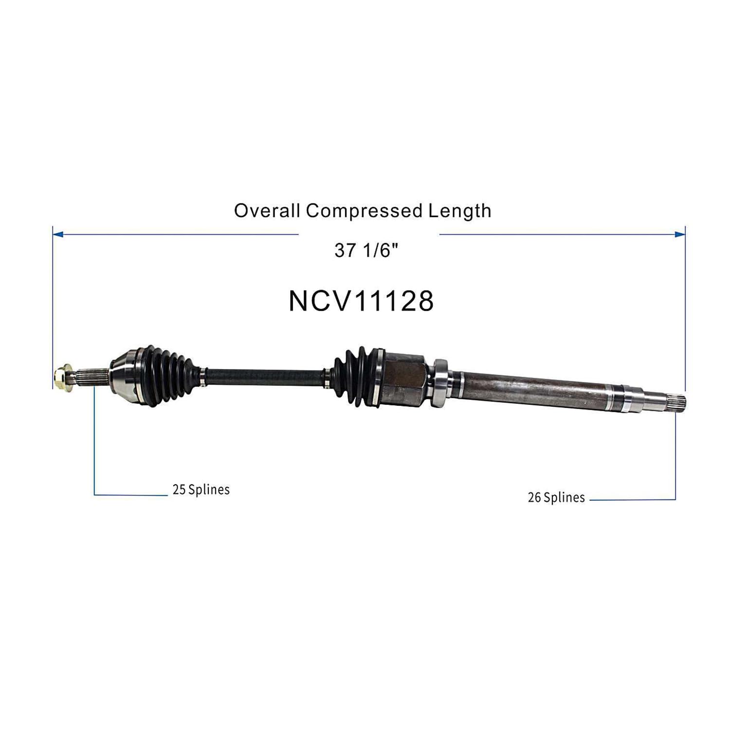 4S4Z3B436EA 5S4Z3B436AA Front Right CV Axle Shaft Assembly Compatible with Models 2000-2011 Focus Replace 8S4Z3B436A YS4Z3B436CA FD88539 5S4Z3B436BA 6S4Z3B436BA 71582 602144 FD8027 15870280