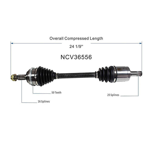 Front Right CV Axle Shaft Assembly Compatible with Honda Models 2001-2005 Civic Passenger Side CV Joint Replace 44305-S5A-J00 44305-S5A-J50 44305-S5A-T00 44305-S5A-T50 44305-S5D-A01 44305-S5D-A21