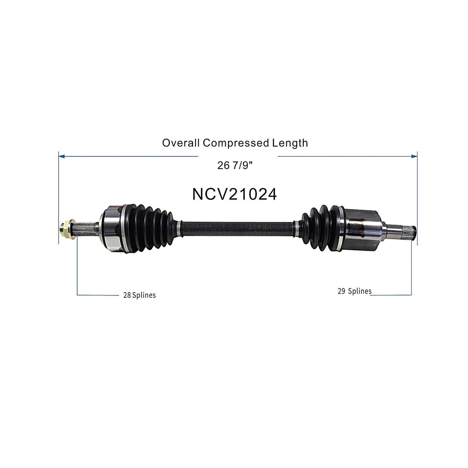 44306SEPA10 44306SEPA10 Front Left CV Axle Shaft Assembly Compatible with Models 2007-2008 TL Replace 11827279 19364977 HO88671 36001 604263 HO8217 10782N 664263 946126 956350 946126 189217