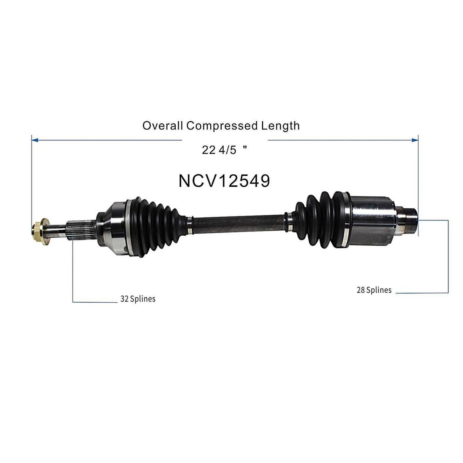 5085130AA 5085130AB Front Right CV Axle Shaft Assembly Fit for Dodge Models 2008-2014 Avenger 2009-2020 Journey Compatible with Models 2007-2009 Sebring 2011-2014 200 Replace 5085180AF