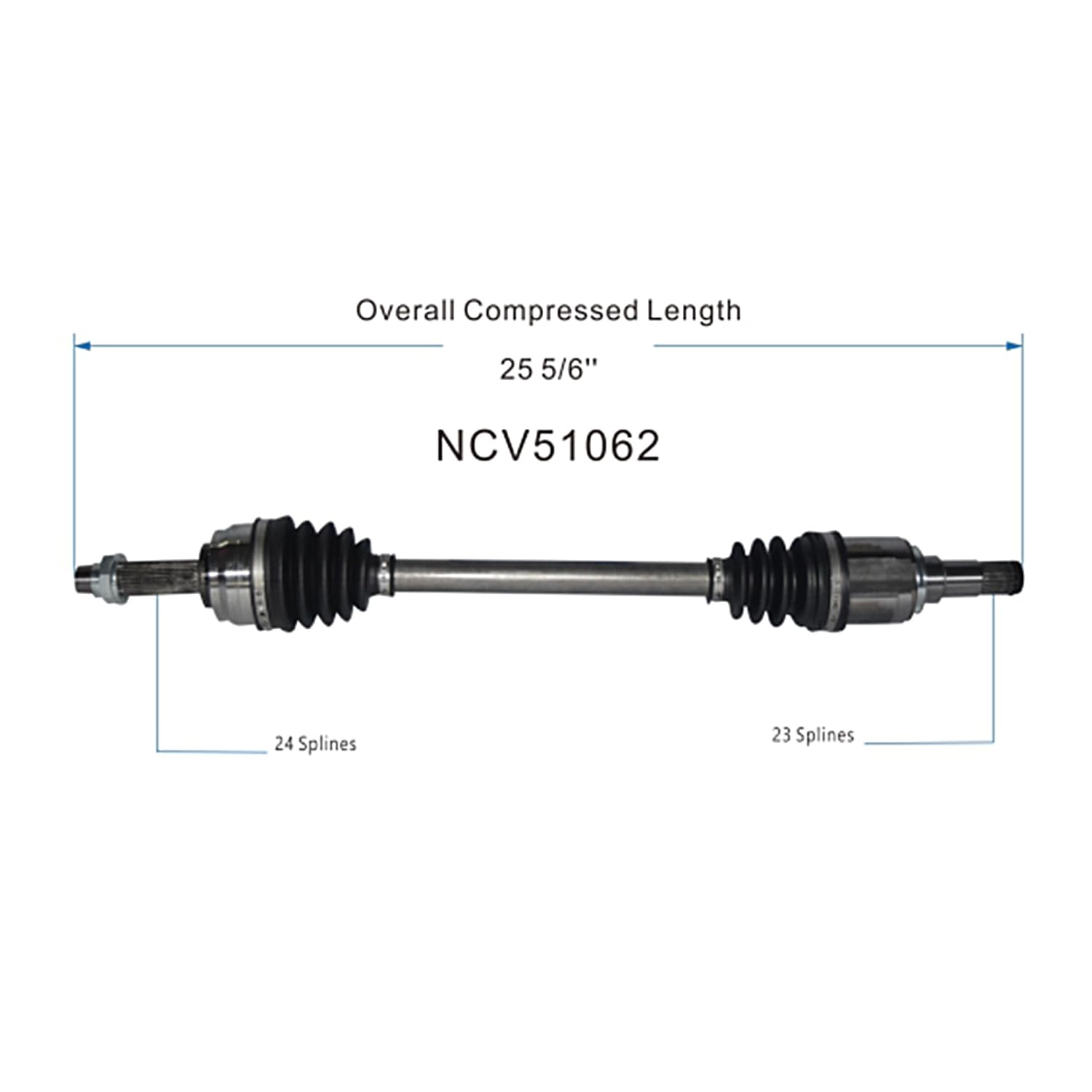 Front Left CV Axle Shaft Assembly Compatible with Mitsubishi Models 2014-2020 Mirage CV Joint Replace MI-8233 9845N 80-0939 3815A427