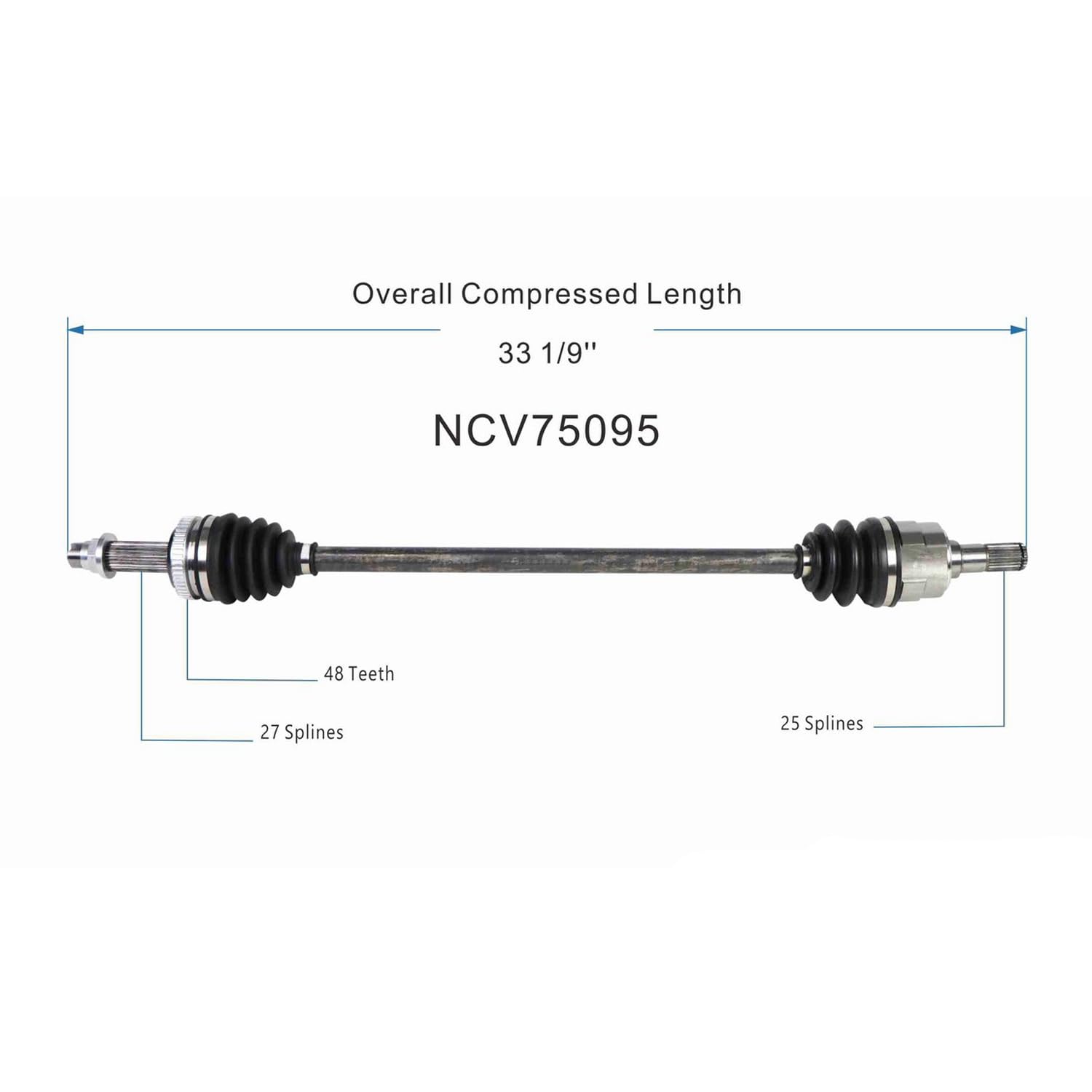 Maxfavor 4WD CV Axle Joint Shaft Assembly Compatible with 2016 2017 2018 2019 2020 2021 Hyundai Tucson Kia Sportage, Essential GLS Premium GLS Limited 1.6L Rear Left Right (Passenger Driver) Side