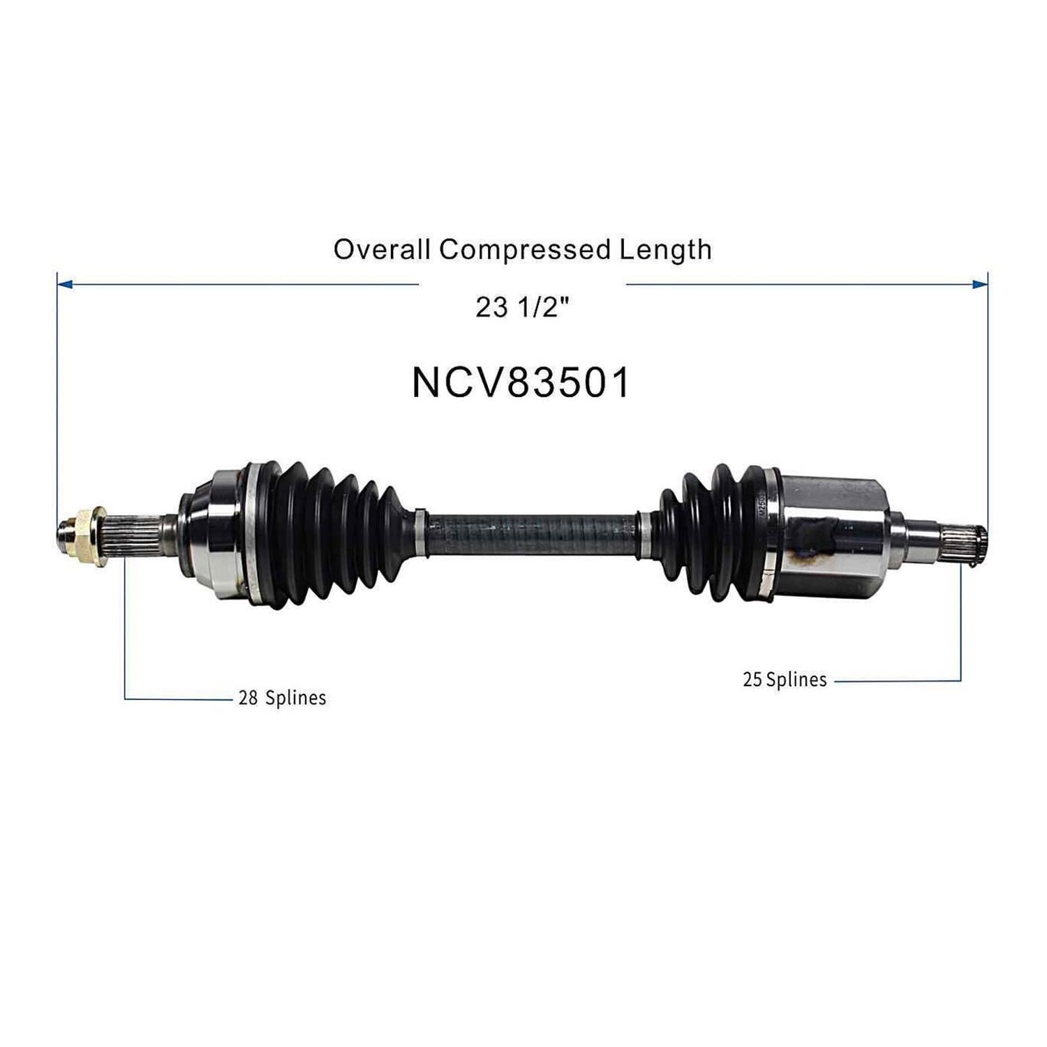 Front Right CV Axle Shaft Assembly Compatible with 2002-2005 Freelander AWD CV Joint Replace 19343221 20872021 66-9286 60-9286 10526N 80-2956 38102 94-1141 95-1230 RV-8-8501 RV-8005 TDB104980