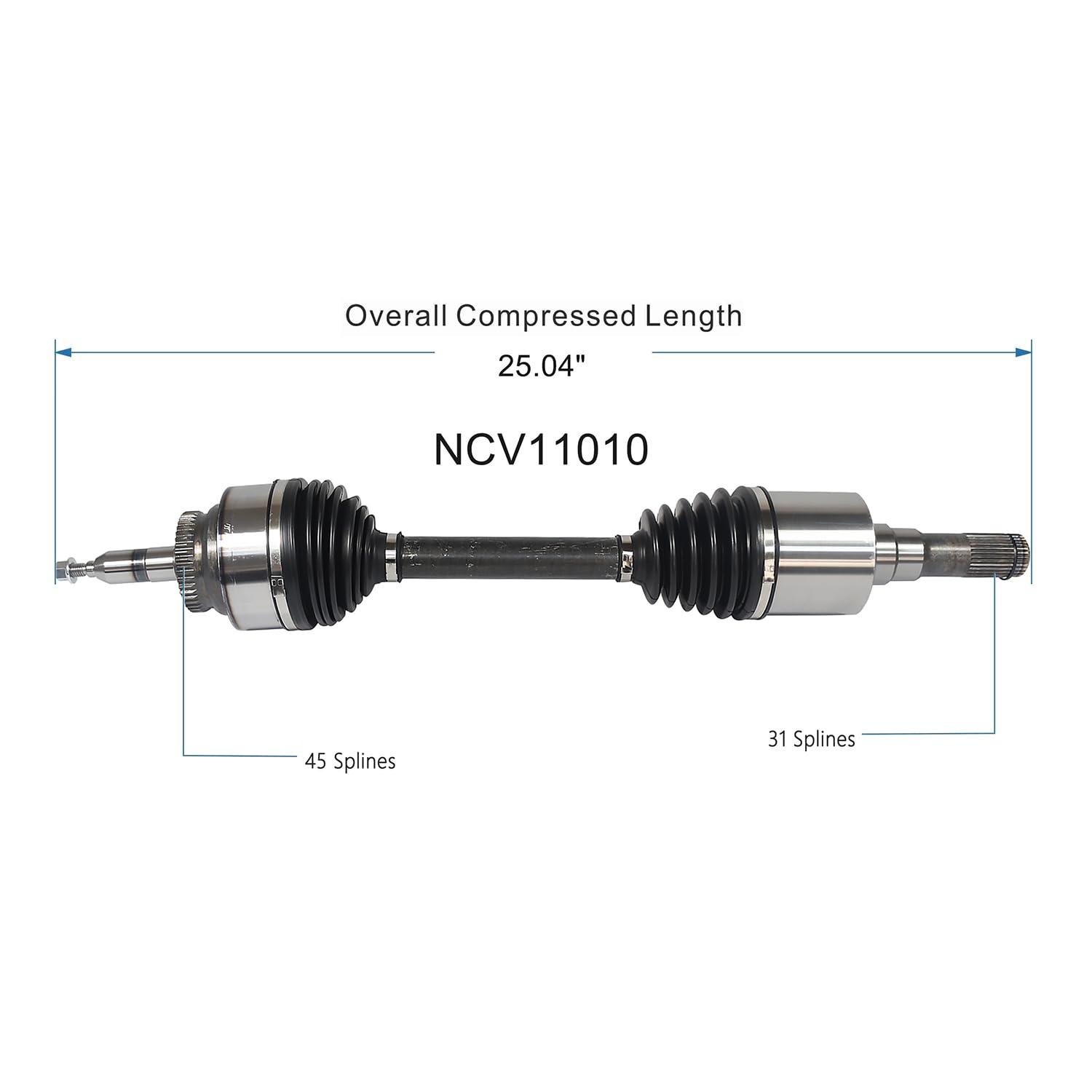 Front Pair CV Axle Shaft Assembly Compatible with Lincoln Models 2016-2017 Navigator Fit for Ford Models 2016-2017 Expedition CV Joint Replace 7L1Z-3B436-A AL1Z-3A428-B NCV428572 GL1Z-3A427-A