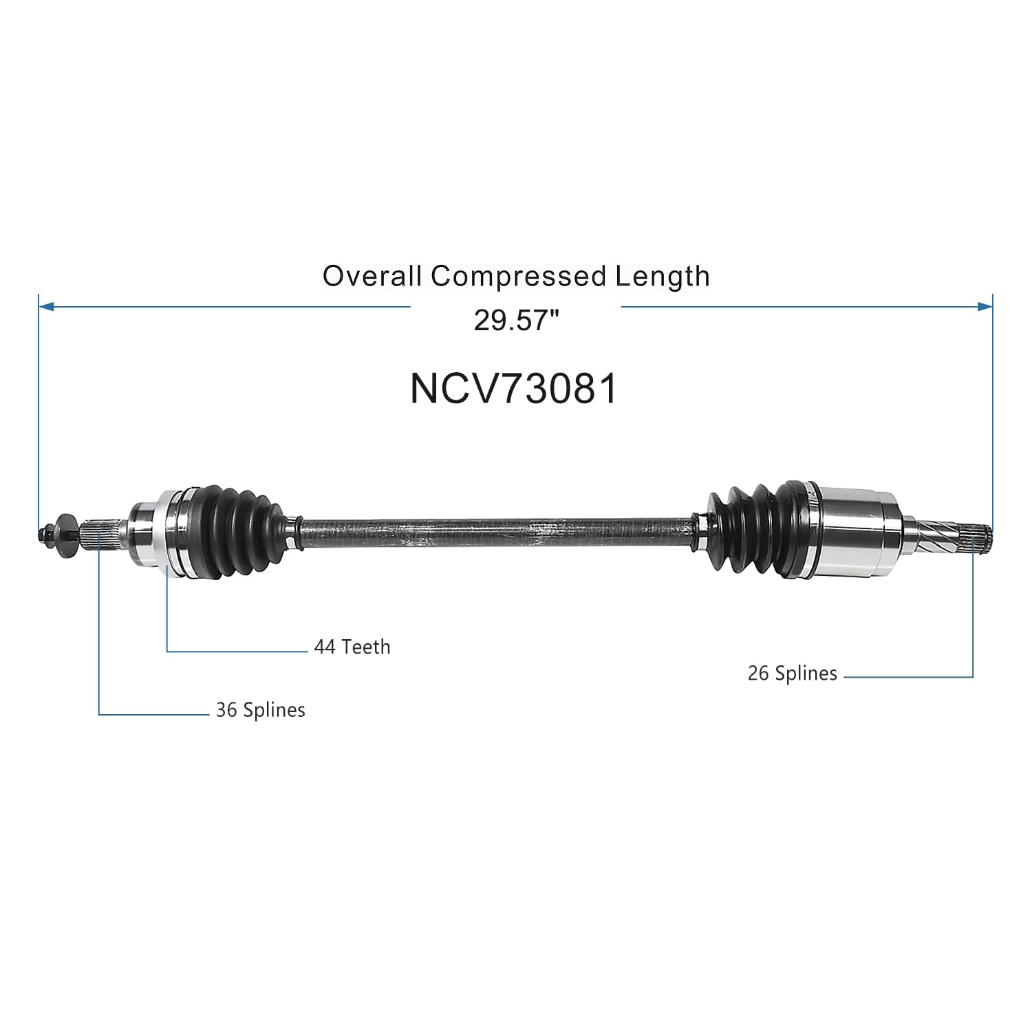 MAXFAVOR CV Axle Front Left Compatible with Land Rover Discovery Sport/Range Rover Evoque 2018-2024 L3/L4 1.5L/2.0L, A piece Front Left Side CV Axle Joint Shaft Assembly