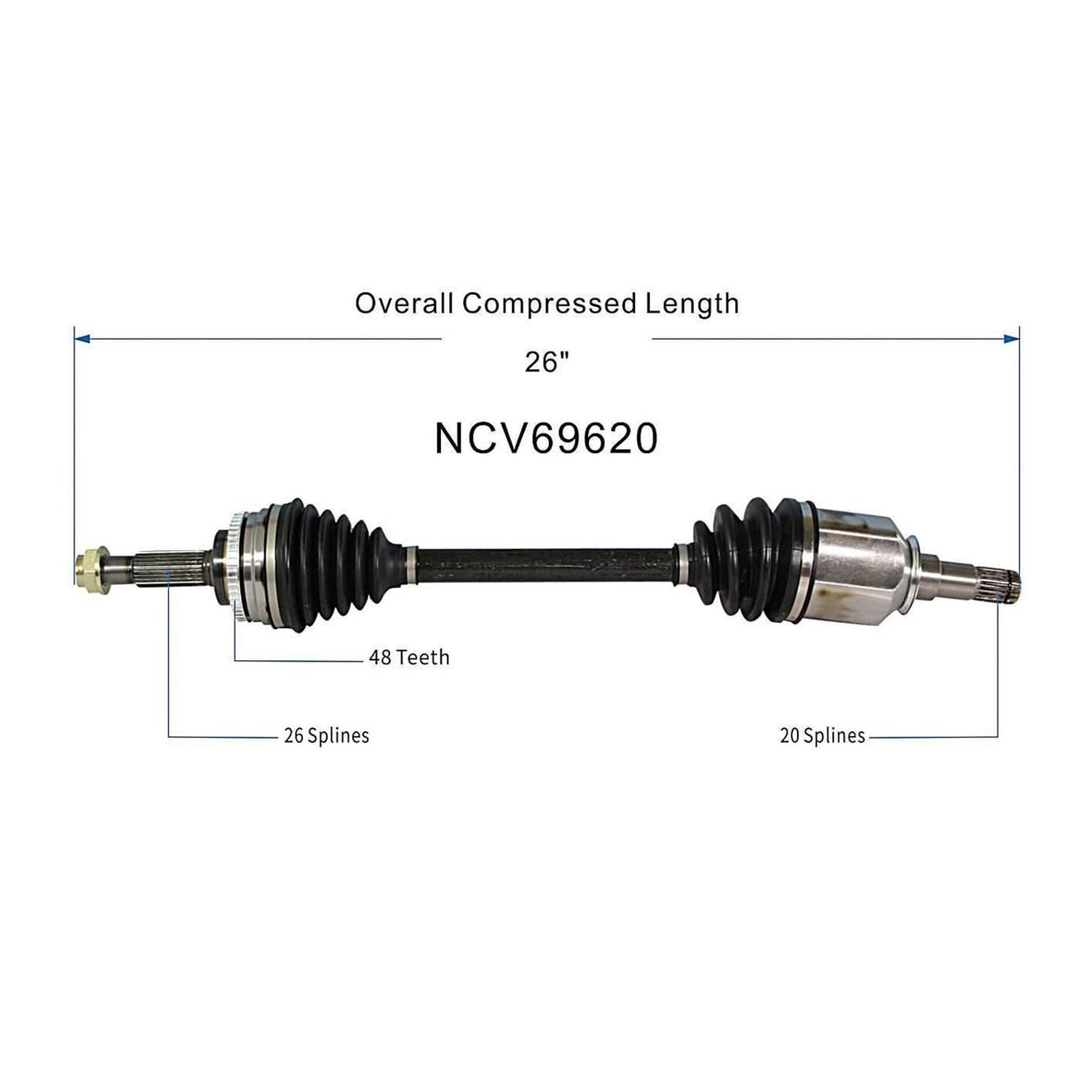 Maxfavor CV Axle Assembly Front Left Compatible with Toyota Prius 2004-2009 1.5L, FWD, CV Axle Joint Shaft Assembly Front Driver Side