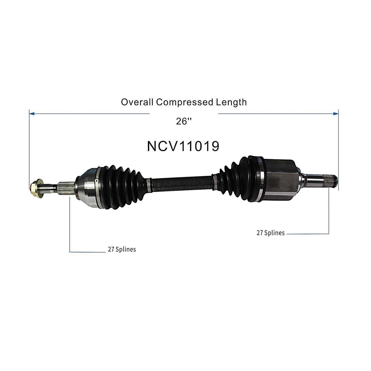 Front Left CV Axle Shaft Assembly Compatible with Ford Models 2015-2018 Edge Fit for Lincoln Models 2016-2018 MKX CV Joint Replace F2GZ-3B437-N F2GZ-3B437-F F2GZ-3B437-N 12452535 14871N F2GZ-3B437-F