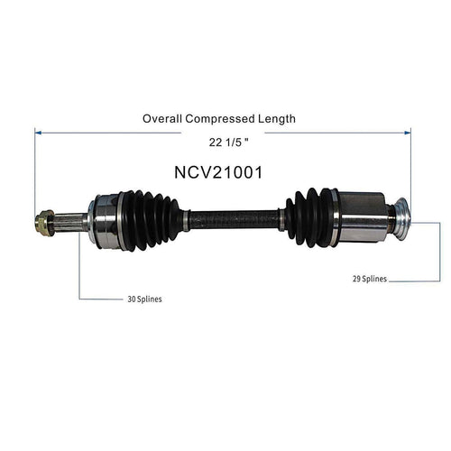 Front Right CV Axle Shaft Assembly Compatible with 2007-2009 RDX Base AWD 2010-2012 RDX Base FWD & AWD 2010-2012 RDX SH-AWD AWD CV Joint Replace 44305-STK-A01 19364973 10612184 66-4271 44305-STK-A00
