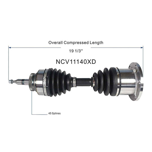 Front CV Axle Shaft Assembly Compatible with Lincoln Models 2006-2008 Mark 2003-2005 Navigator Fit for Ford Models 2004-2008 F-150 03-06 Expedition Front Drive & Passenger CV Joint Replace 66-2103HD