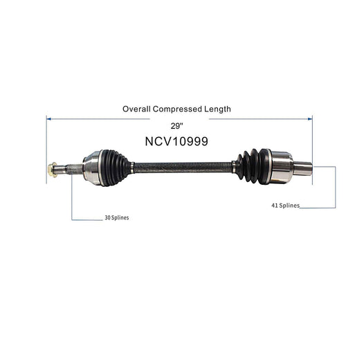 10226316 10311201 Rear CV Axle Shaft Assembly Compatible with Chevy Model 1997-2013 Corvette Fit for Cadillac Model 2004-2009 XLR Replace 10350598 22762284 22873444 25941373 10350599 22873444