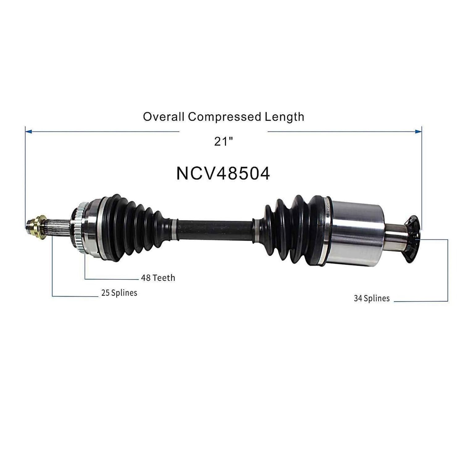 Front Left CV Axle Shaft Assembly Compatible with 1999 E320 4Matic 1998 E320 4Matic CV Joint Replace 19343126 20871155 10529N 80-7205 76794 MB-8014 210-330-04-01