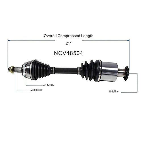 Front Left CV Axle Shaft Assembly Compatible with 1999 E320 4Matic 1998 E320 4Matic CV Joint Replace 19343126 20871155 10529N 80-7205 76794 MB-8014 210-330-04-01