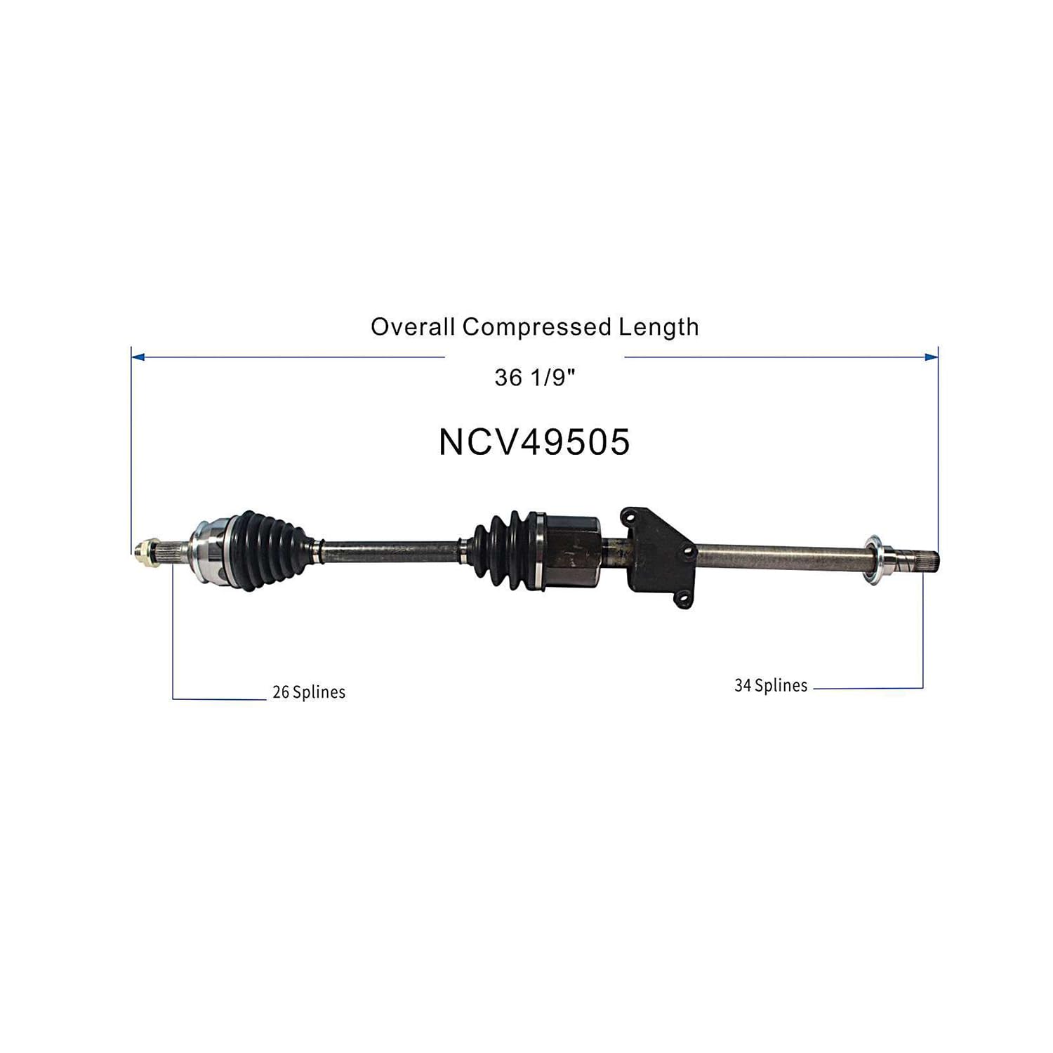 31-60-7-574-850 Front Right CV Axle Shaft Assembly Compatible with 2002-2008 Cooper CV Joint Replace 10857656 11350170 66-9280 66-9327 60-9280 60-9327 10661N 14156N 94-1110 95-1216 BM-8014 NCV49505