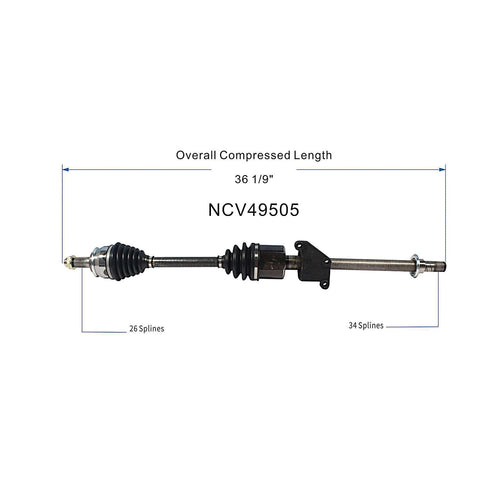 31-60-7-574-850 Front Right CV Axle Shaft Assembly Compatible with 2002-2008 Cooper CV Joint Replace 10857656 11350170 66-9280 66-9327 60-9280 60-9327 10661N 14156N 94-1110 95-1216 BM-8014 NCV49505